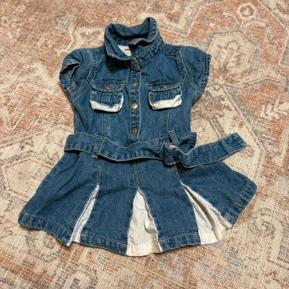 Y2K Denim Baby Girls 100% Cotton Dress